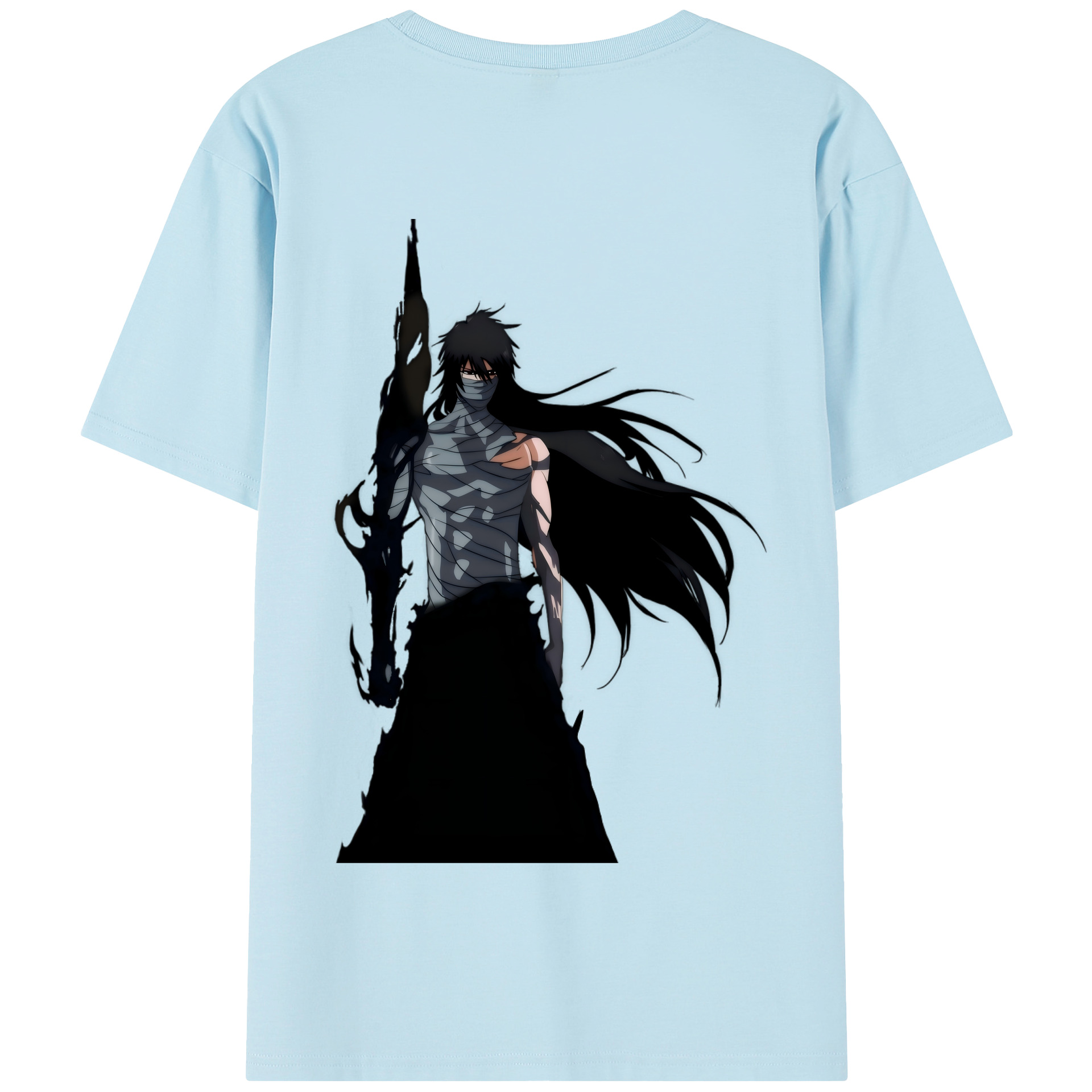 （画像用） ブリーチ 黒崎一護（くろさき いちご）BLEACH Kurosaki Ichigo 綿100％半袖Tシャツ（背面プリント）